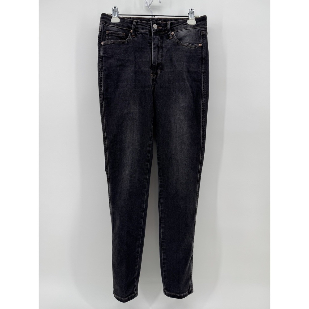 Judy Blue Jeans Womens‎ 7/28 Black High Waist Skinny Fit Tummy Control Dark Wash